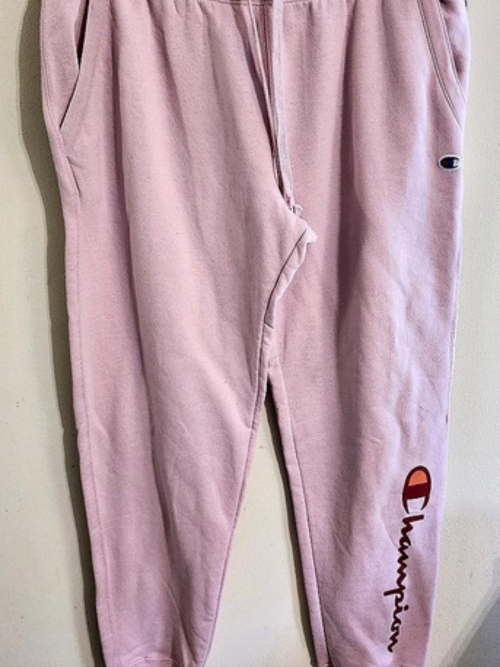 Champion Hush Pink Womens Flc Pant Fleece Joggers Pink Large